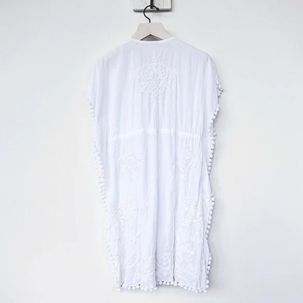 New Matta NY White Kalim Hearts Kaftan - Picture 4 of 7